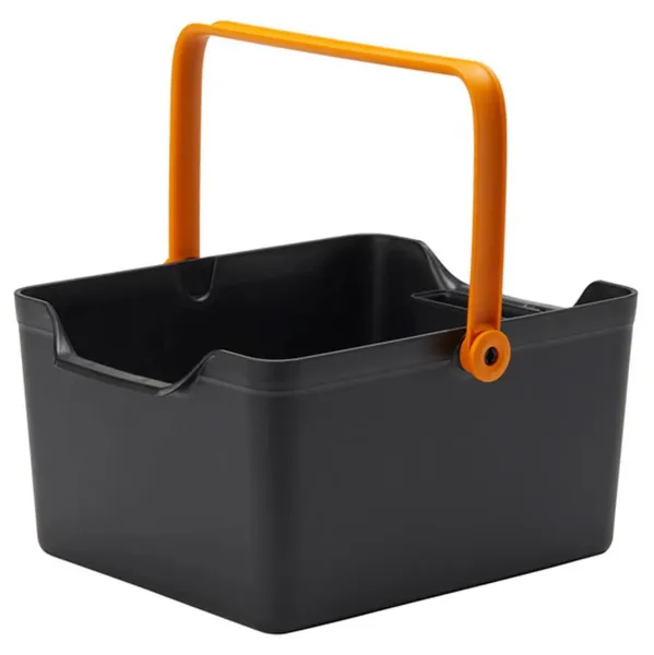 FISKARS® Aufbewahrungsbox mit Henkel Schwarz & Orange - Kunstharz
