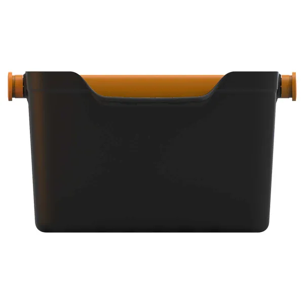 FISKARS® Aufbewahrungsbox mit Henkel Schwarz & Orange - Kunstharz