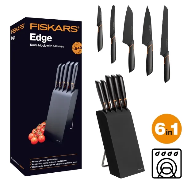 FISKARS® Edge Messerblock mit 5 Messern