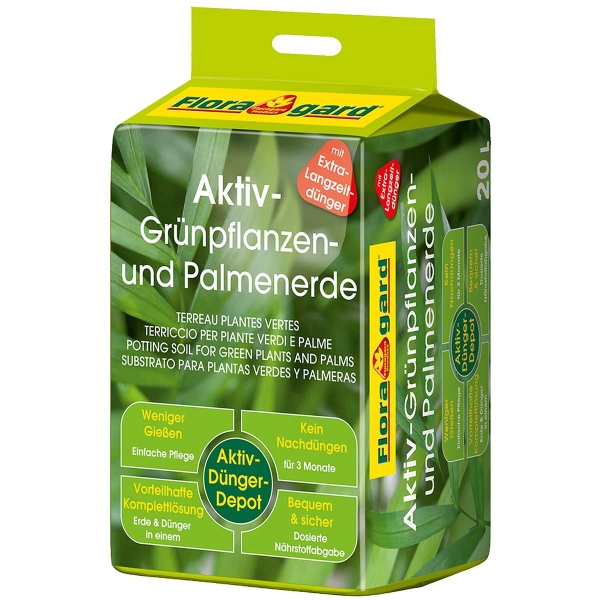 Floragard® Aktiv - Grünpflanzen- und Palmenerde - 20 Liter