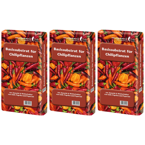 Floragard® Basissubstrat für Chilipflanzen - 20 Liter x 3