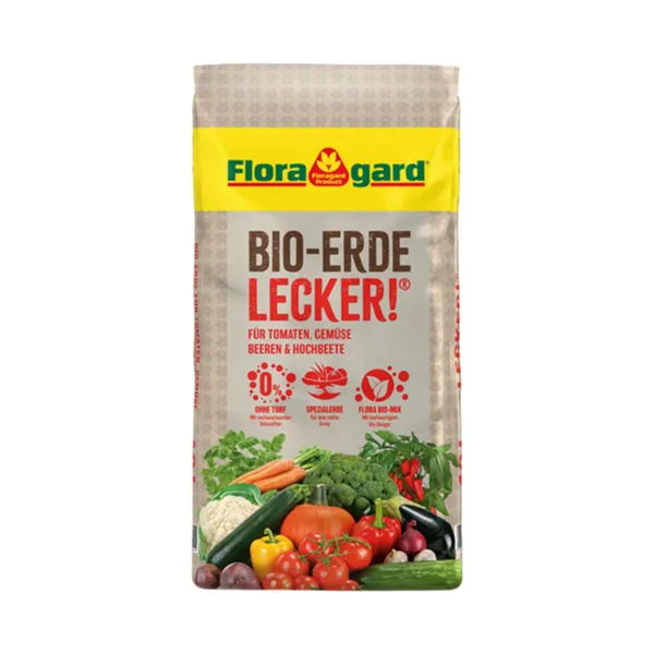 Floragard® Erde Lecker!® für Tomaten Gemüse Beeren und Hochbeete - 20 Liter