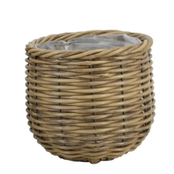 FLORAN Pflanzgefäß Korb Edmonton mit Folienauskleidung Ø 23 cm - Rattan FLORAN Pflanzgefäß Korb Edmonton mit Folienauskleidung Ø 23 cm - Rattan