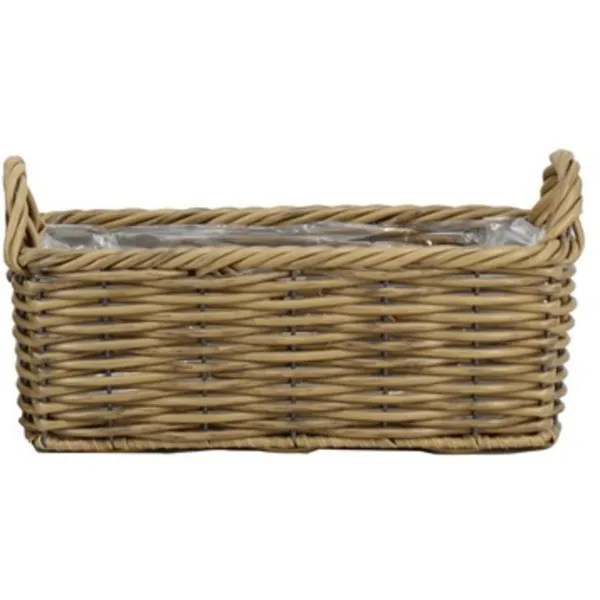 FLORAN Pflanzgefäß Korb Hamolton mit Folienauskleidung 35 x 13 cm - Rattan FLORAN Pflanzgefäß Korb Hamolton mit Folienauskleidung 35 x 13 cm - Rattan