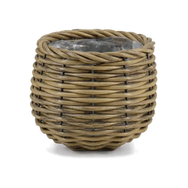 FLORAN Pflanzgefäß Korb Montreal mit Folienauskleidung Ø 19 cm - Rattan FLORAN Pflanzgefäß Korb Montreal mit Folienauskleidung Ø 19 cm - Rattan
