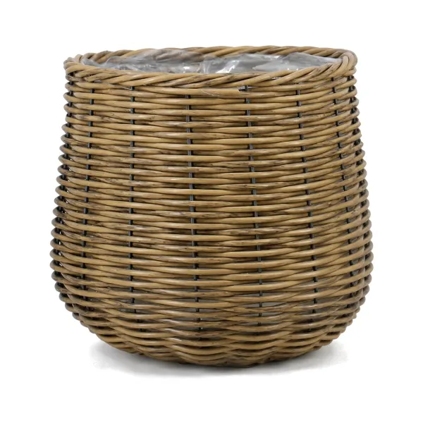 FLORAN Pflanzgefäß Korb Montreal mit Folienauskleidung Ø 36 cm - Rattan FLORAN Pflanzgefäß Korb Montreal mit Folienauskleidung Ø 36 cm - Rattan