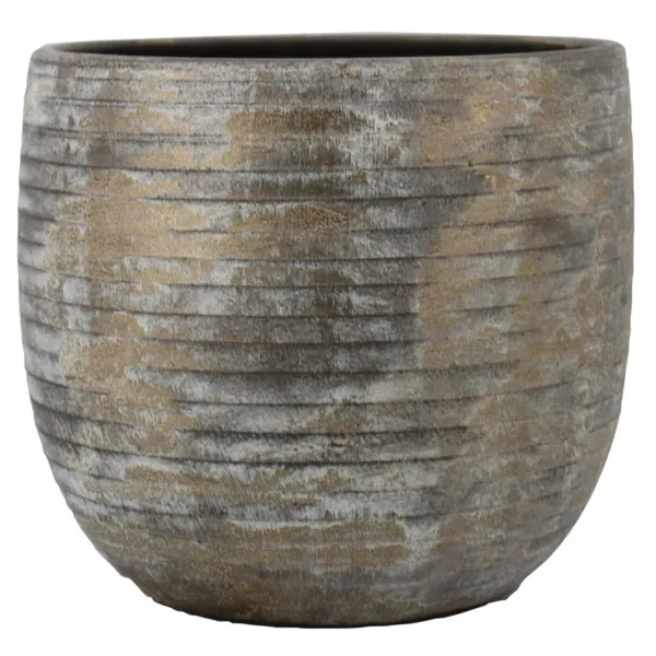 FLORAN Übertopf Funchal Braun/Grau verwaschen Ø 16 cm - Keramik FLORAN Übertopf Funchal Braun/Grau verwaschen Ø 16 cm - Keramik