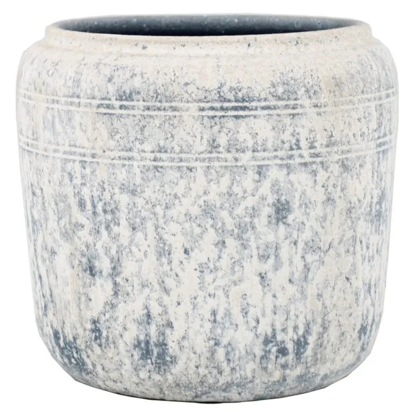 FLORAN Übertopf Milou Weiß/Blau verwaschen Ø 24 cm - Keramik FLORAN Übertopf Milou Weiß/Blau verwaschen Ø 24 cm - Keramik