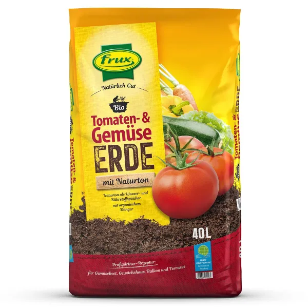 frux® Pro Bio Tomaten- & Gemüseerde mit Naturton Natürlich Gut - 40 Liter