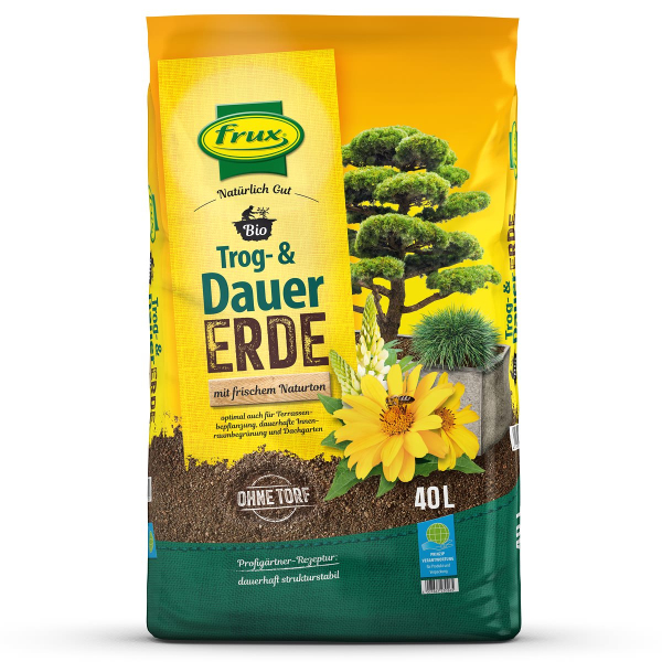frux® Pro Trog- & Dauererde torffrei - 40 Liter