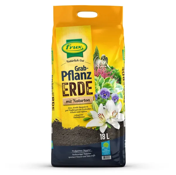 frux® Pro Grab- Pflanzerde mit Naturton - 18 Liter