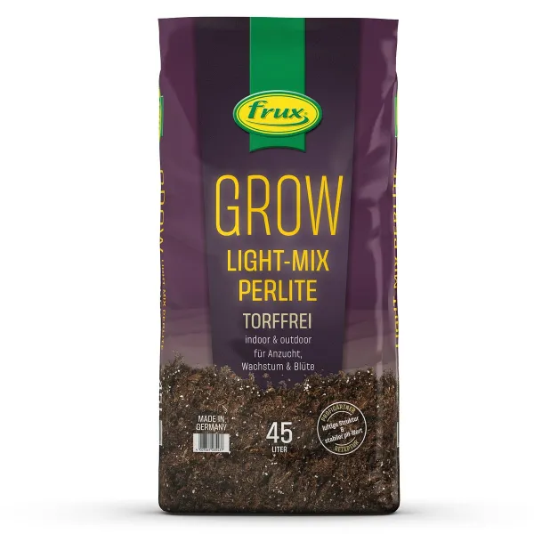 frux® Pro GROW LIGHT-MIX PERLITE Cannabis Substrat torffrei - 45 Liter