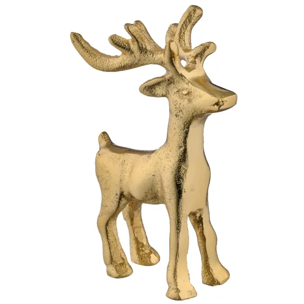 Gasper Dekofigur Hirsch goldfarben 12 cm x 8 cm x 5 cm- Aluminium Gasper Dekofigur Hirsch goldfarben 12 cm x 8 cm x 5 cm- Aluminium