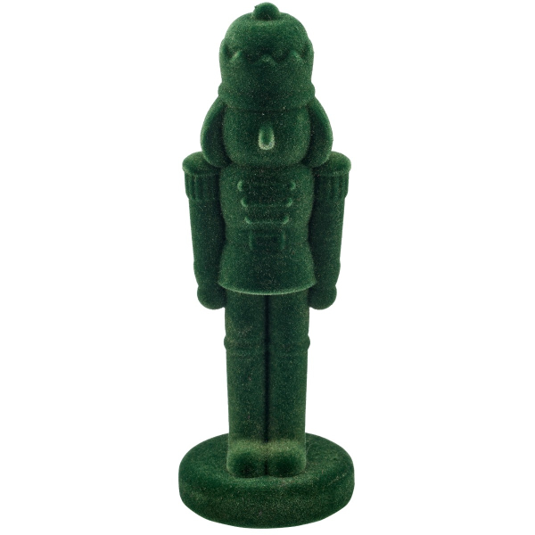 Gasper Dekofigur Nussknacker beflockt dunkelgrün Ø 11 cm x 31 cm