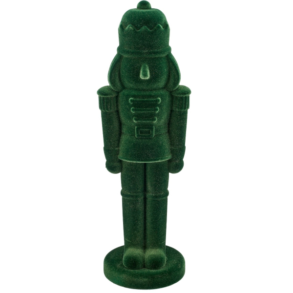 Gasper Dekofigur Nussknacker beflockt dunkelgrün Ø 15 cm x 50 cm