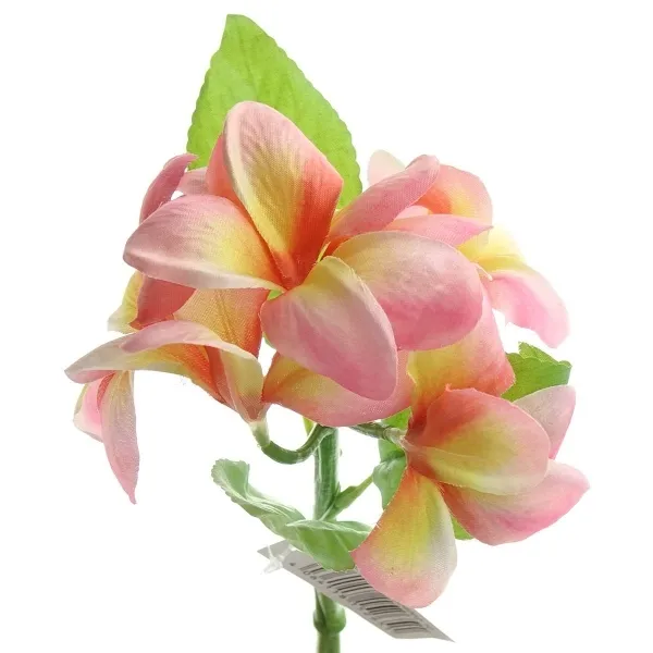 GASPER Frangipani - Plumeria Rosa & Gelb 32 cm - Kunstblumen