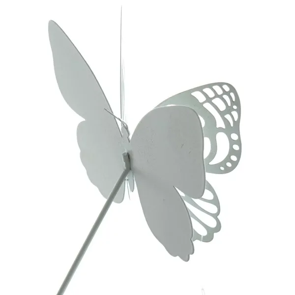 GASPER Gartenstecker Schmetterling Weiß - Metall