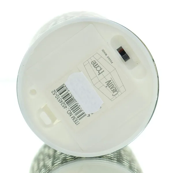 GASPER Glas Windlicht mit LED Zylinder STARS dunkelgrün Ø 8 cm Höhe 12 cm