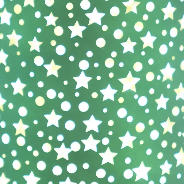 GASPER Glas Windlicht mit LED Zylinder STARS dunkelgrün Ø 9 cm Höhe 16 cm