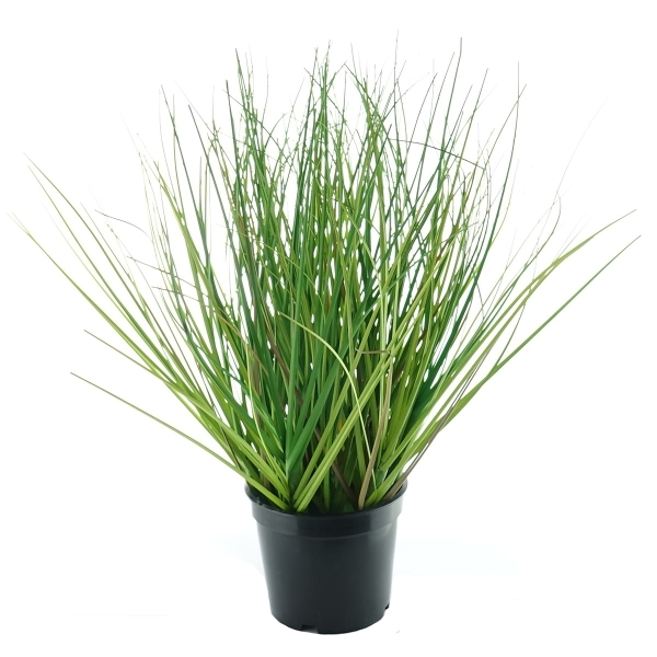 GASPER Gras Grün L im schwarzen Topf Ø 11 cm - Kunstpflanzen