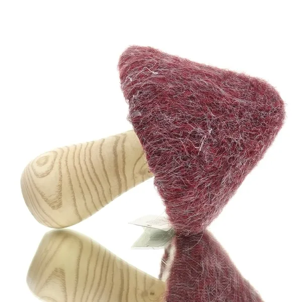 GASPER Herbst- und Weihnachtsdeko Pilz Rot & Natur Ø 17 cm - Holz & Filz