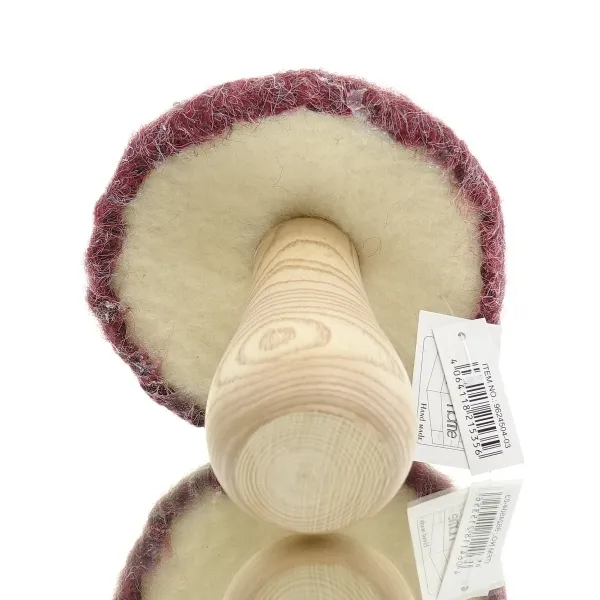 GASPER Herbst- und Weihnachtsdeko Pilz Rot & Natur Ø 17 cm - Holz & Filz