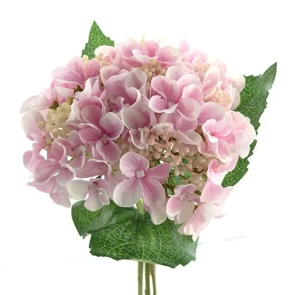 GASPER Hortensienblüten Rosa 34 cm im 3er Bund - Kunstblumen GASPER Hortensienblüten Rosa 34 cm im 3er Bund - Kunstblumen