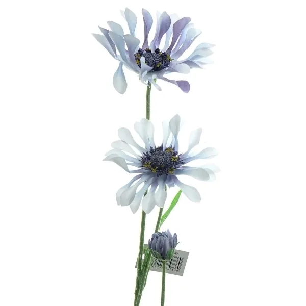 GASPER Kapmargeritenblüten Weiß-Blau löffelblättrig 66 cm - Kunstblumen GASPER Kapmargeritenblüten Weiß-Blau löffelblättrig 66 cm - Kunstblumen