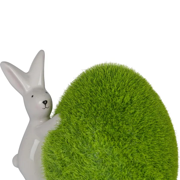 GASPER Keramikhase an Ei mit Moos