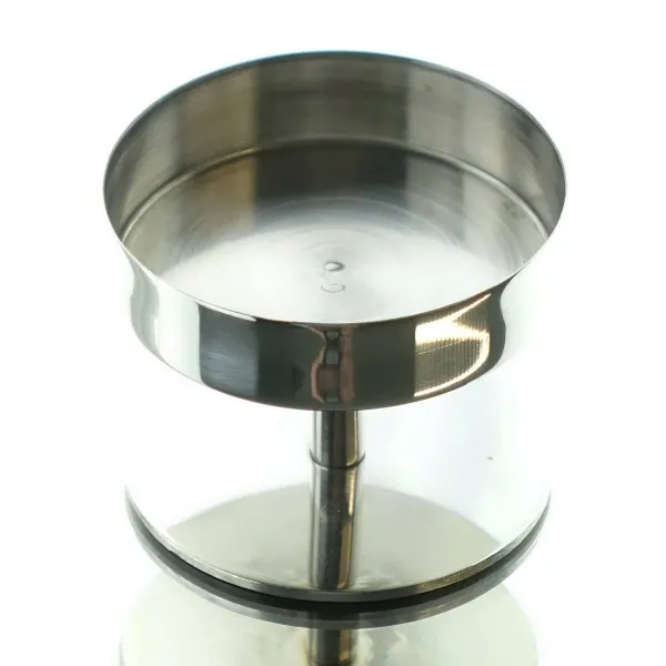 GASPER Kerzenhalter Silberfarben Ø 8 cm x 6 cm aus Edelstahl GASPER Kerzenhalter Silberfarben Ø 8 cm x 6 cm aus Edelstahl