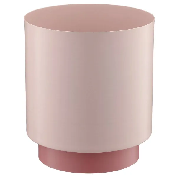 GASPER Lepuro Übertopf DIPPED Rosa mit Fuß Ø 15 cm Gesamthöhe 17 cm - Metall