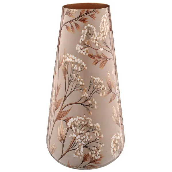 GASPER Lepuro Metallgefäß INSTYLE drop Blattdekor Ø 18 cm x 31 cm beige GASPER Lepuro Metallgefäß INSTYLE drop Blattdekor Ø 18 cm x 31 cm beige