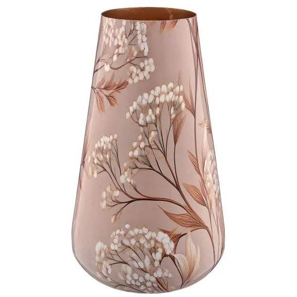 GASPER Lepuro Metallgefäß INSTYLE drop Blattdekor Ø 18 cm x 37 cm beige GASPER Lepuro Metallgefäß INSTYLE drop Blattdekor Ø 18 cm x 37 cm beige