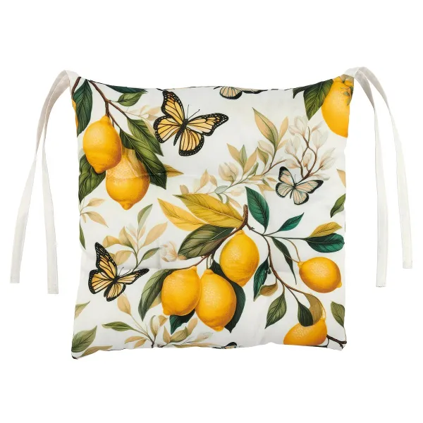 GASPER Lepuro Sitzkissen INSTYLE Zitronen Dekor 40 x 40 cm - Polyester
