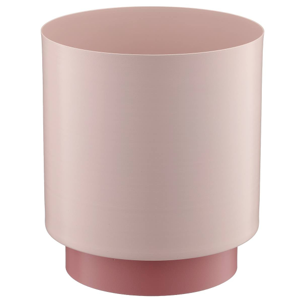 GASPER Lepuro Übertopf DIPPED Rosa  mit Fuß Ø 15 cm Gesamthöhe 17 cm - Metall
