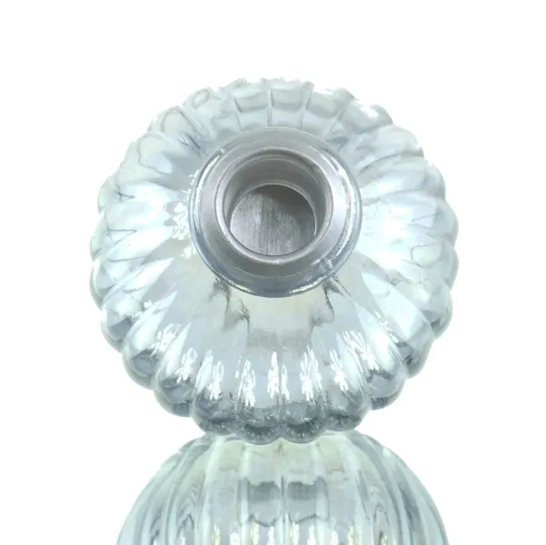 GASPER Mini Kugel-Kerzenhalter Glas,grau,Luster finish,8,4x8,2 cm