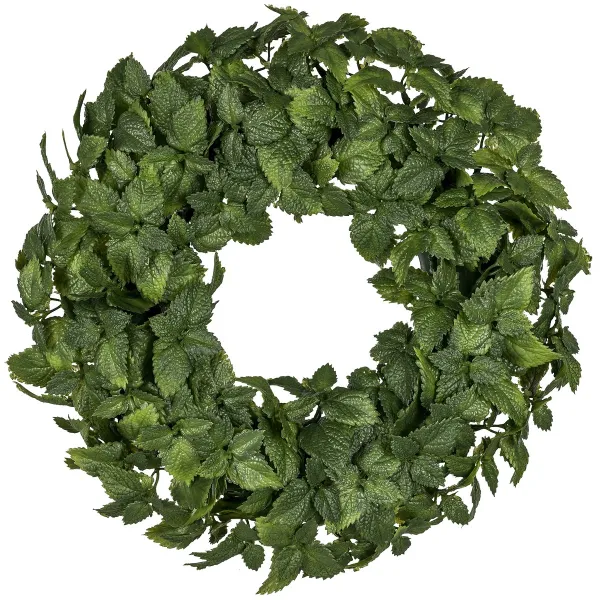 GASPER Pfefferminz-Kranz Grün Ø 28 cm - Kunstpflanzen