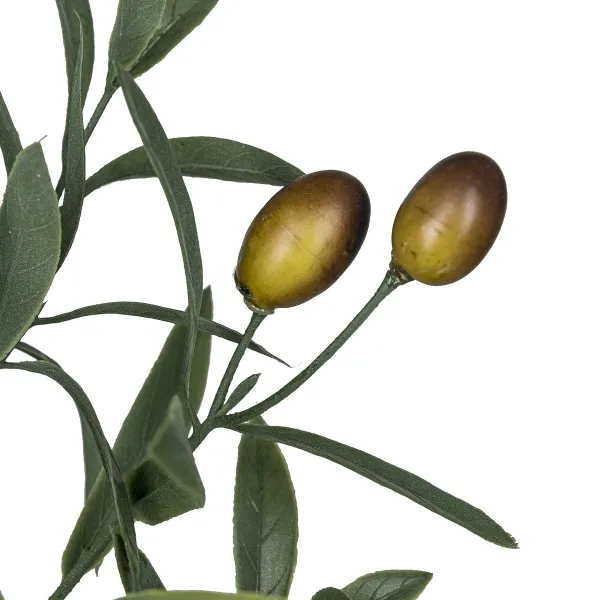 GASPER Olivenzweig Grün mit 4 Oliven 56 cm - Kunstpflanzen