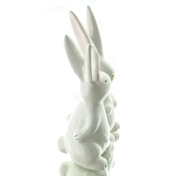 GASPER Oster-Deko Hasenpaar KISSES Weiß 14 cm - Keramik