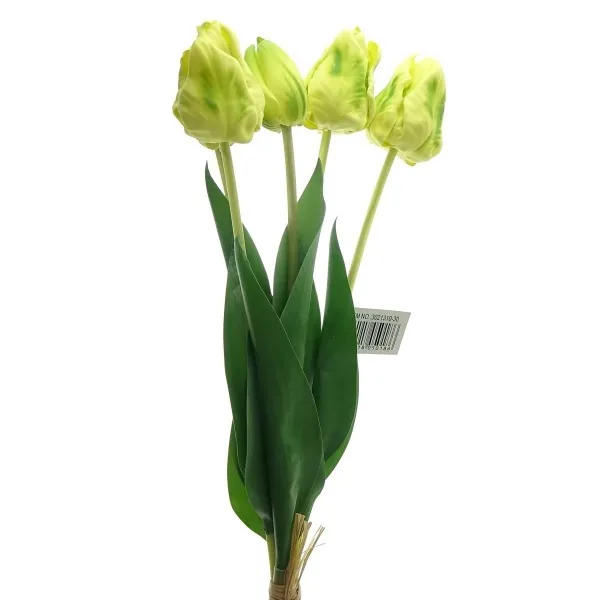 GASPER Papagei-Tulpen Gelb 48 cm 5er Bund - Kunstblumen GASPER Papagei-Tulpen Gelb 48 cm 5er Bund - Kunstblumen