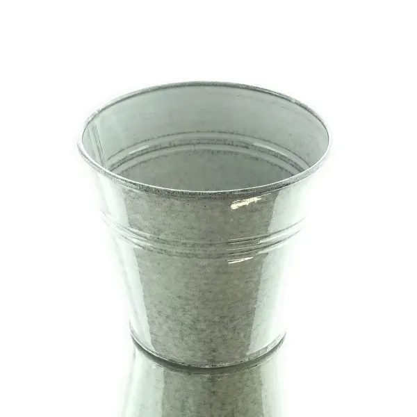 GASPER Pflanzen-Übertopf Botanico Creme & Grau Ø 14 cm - Metall GASPER Pflanzen-Übertopf Botanico Creme & Grau Ø 14 cm - Metall