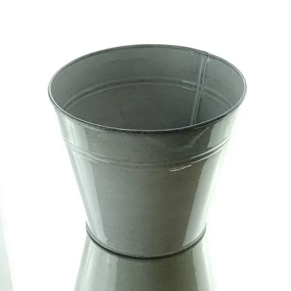 GASPER Pflanzen-Übertopf Botanico Creme & Grau Ø 20 cm - Metall GASPER Pflanzen-Übertopf Botanico Creme & Grau Ø 20 cm - Metall