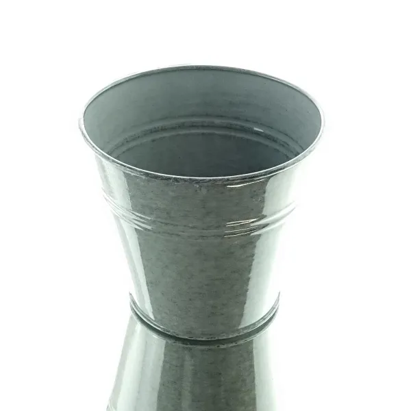 GASPER Pflanzen-Übertopf Botanico Grau Ø 14 cm - Metall GASPER Pflanzen-Übertopf Botanico Grau Ø 14 cm - Metall