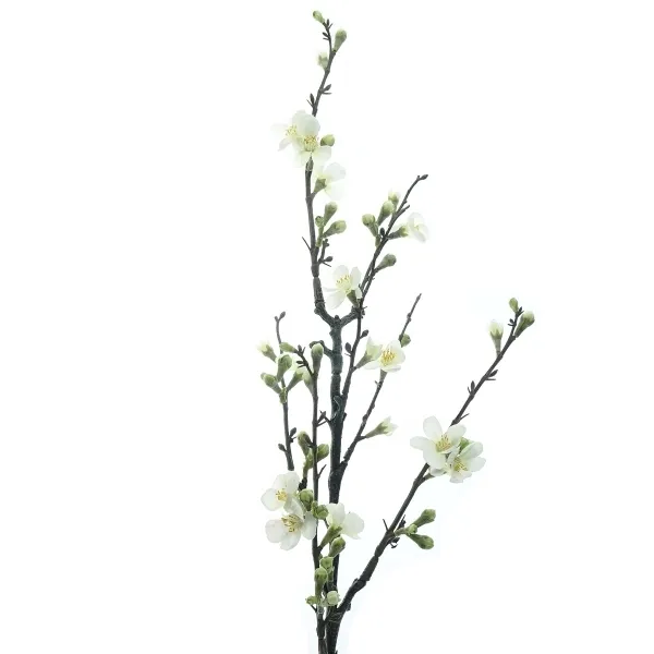 GASPER Quittenzweig Weiß 86 cm - Kunstblumen GASPER Quittenzweig Weiß 86 cm - Kunstblumen