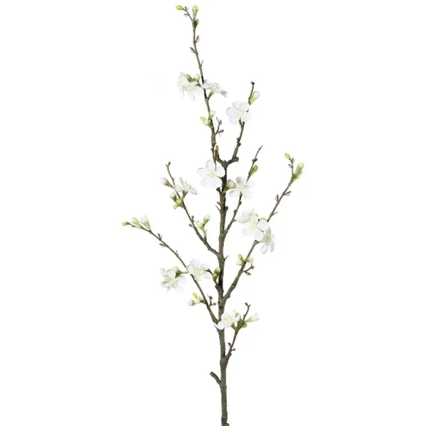 GASPER Quittenzweig Weiß 86 cm - Kunstblumen