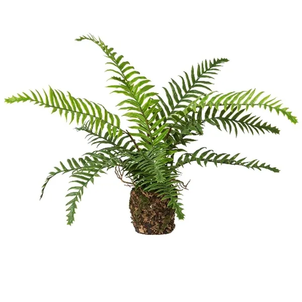 GASPER Rippen-Farn im Ballen 33 cm - Kunstblumen
