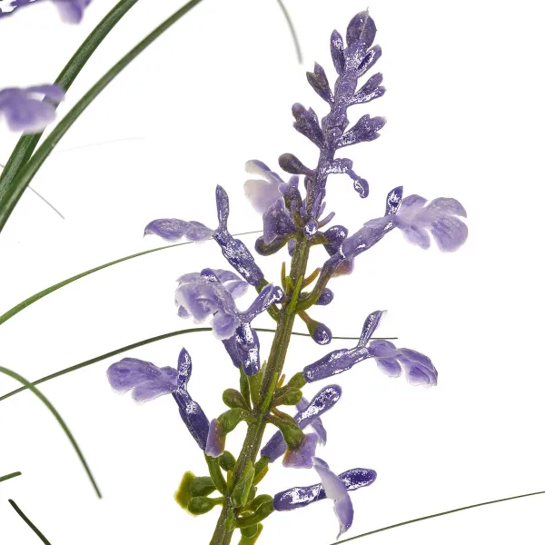 GASPER Salbei-Salvia Blau-Weiß im schwarzem Topf Ø 11,5 cm Höhe 75 cm - Kunstpflanzen