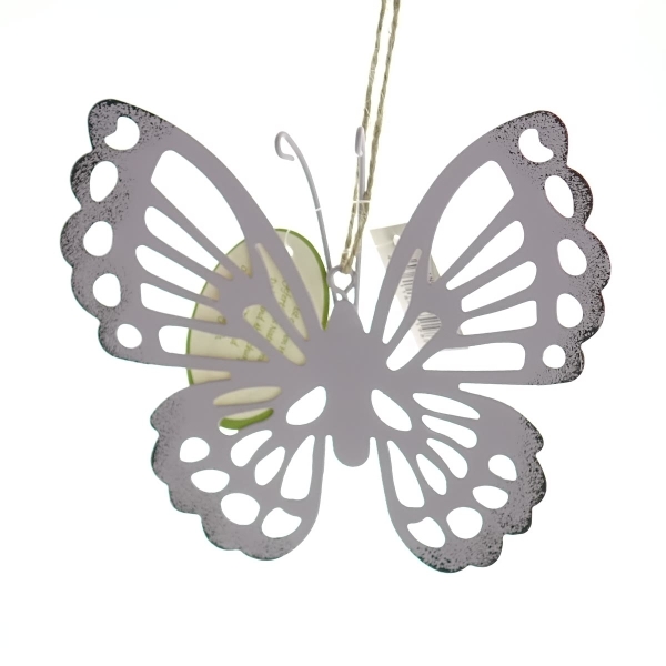 GASPER Schmetterlings-Hänger Lavendel 11 cm - Metall