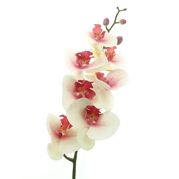 GASPER Schmetterlingsorchidee - Phalenopsis Weiß & rosa Auge 86 cm - Kunstblumen GASPER Schmetterlingsorchidee - Phalenopsis Weiß & rosa Auge 86 cm - Kunstblumen