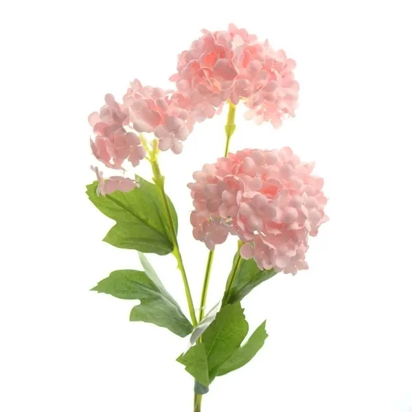 GASPER Schneeballzweig Rosa mit 3 Blütenbällen 60 cm - Kunstblumen GASPER Schneeballzweig Rosa mit 3 Blütenbällen 60 cm - Kunstblumen